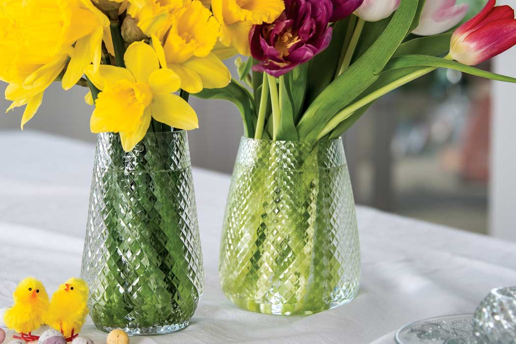 large glass floral vases